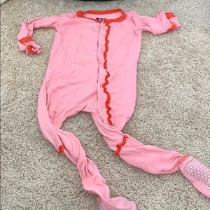 Pink KicKee pants buttoned footer 12-18m